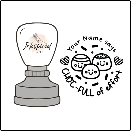 Choc-full of Effort Personalised Stamp