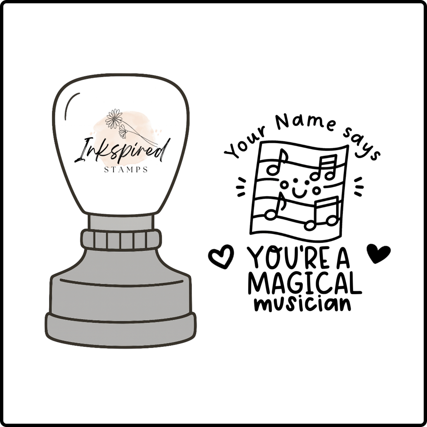 You're a Magical Musician Personalised Stamp