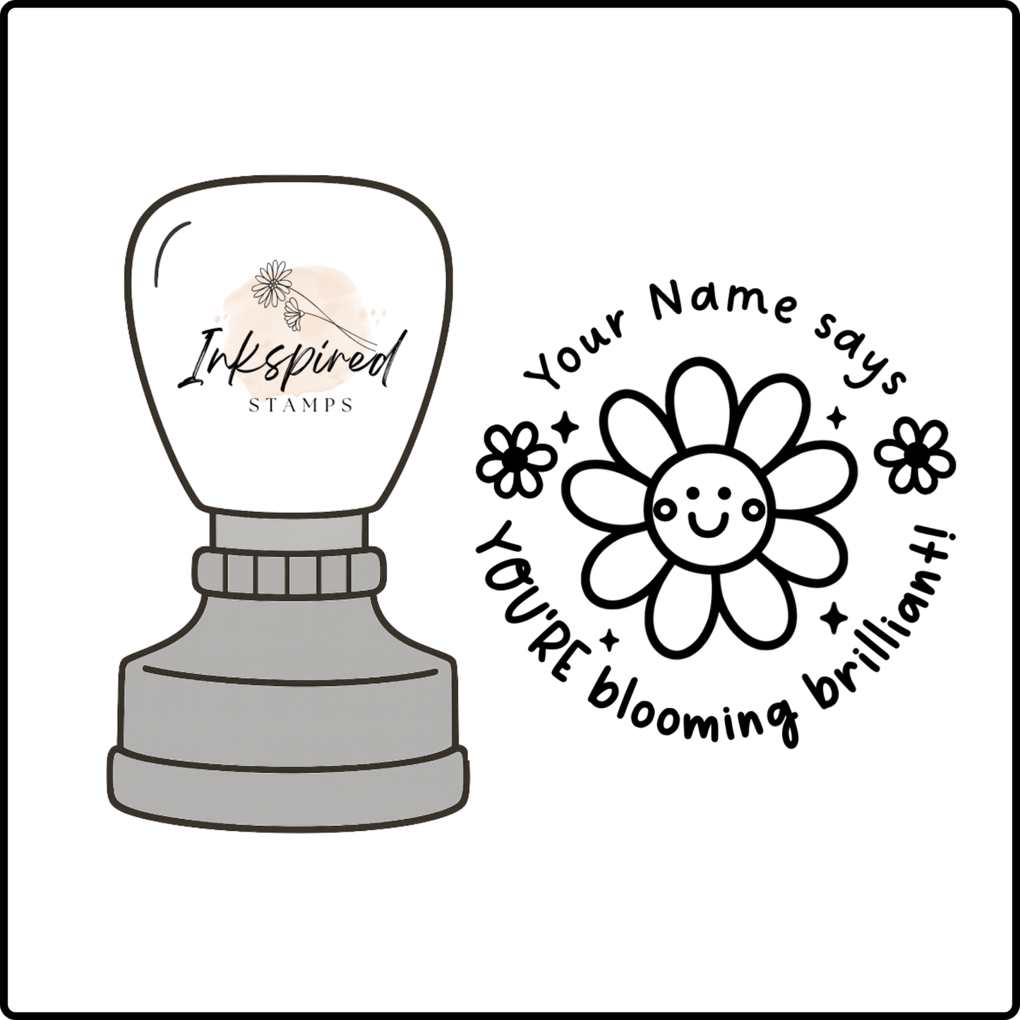 You're Blooming Brilliant Personalised Stamp