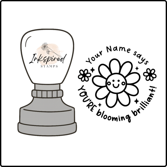 You're Blooming Brilliant Personalised Stamp