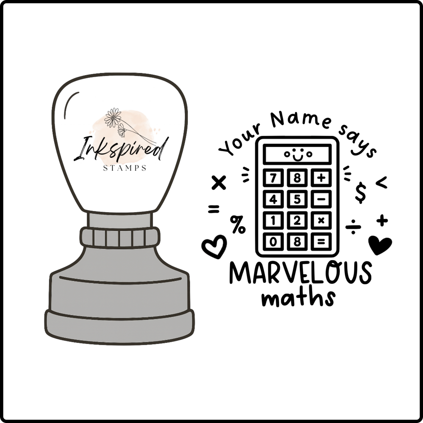 Marvelous Maths Personalised Stamp