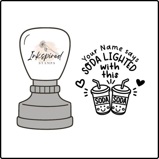 Soda Lighted With This Personalised Stamp