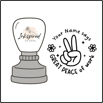 Great Peace of Work Personalised Stamp