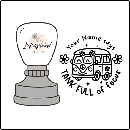 Tank Full of Focus Personalised Stamp