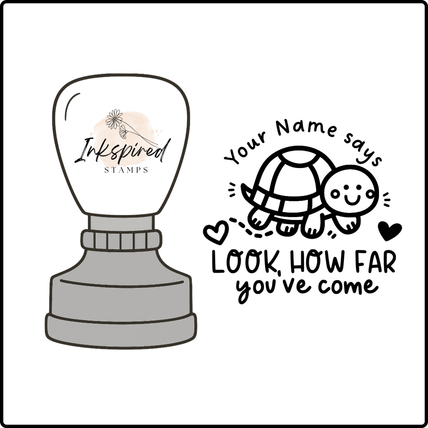 Look How Far You've Come Personalised Stamp