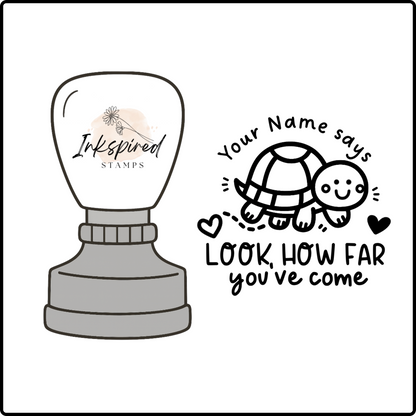 Look How Far You've Come Personalised Stamp