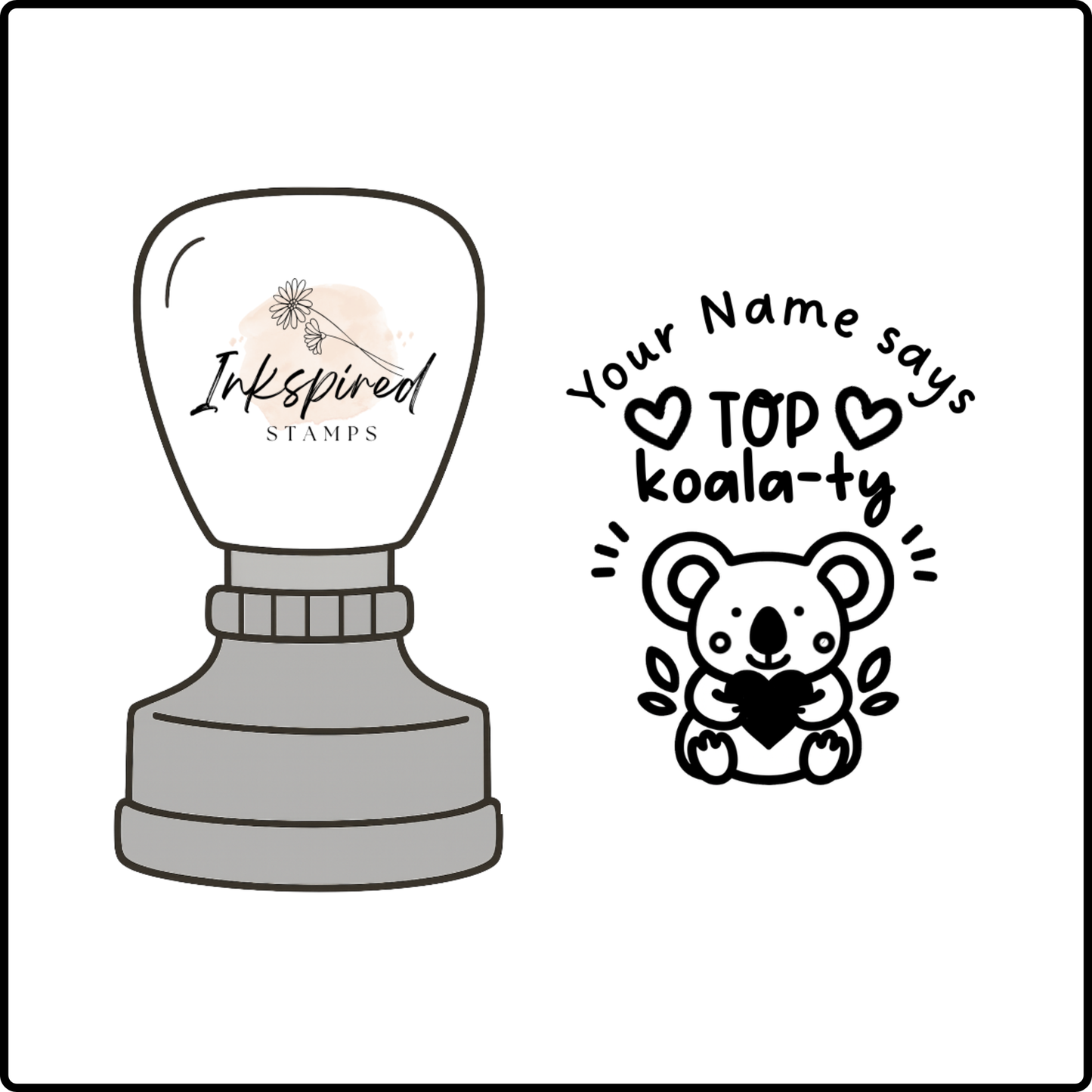 Top Koala-ty Personalised Stamp