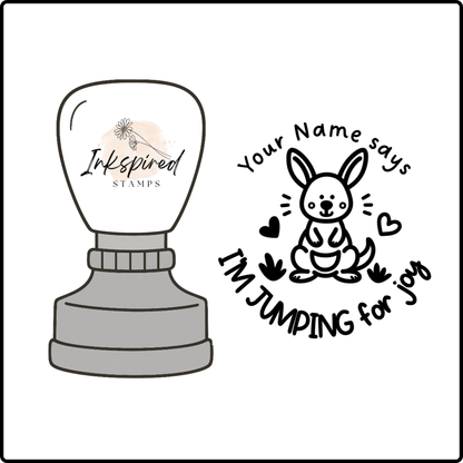 I'm Jumping For Joy Personalised Stamp