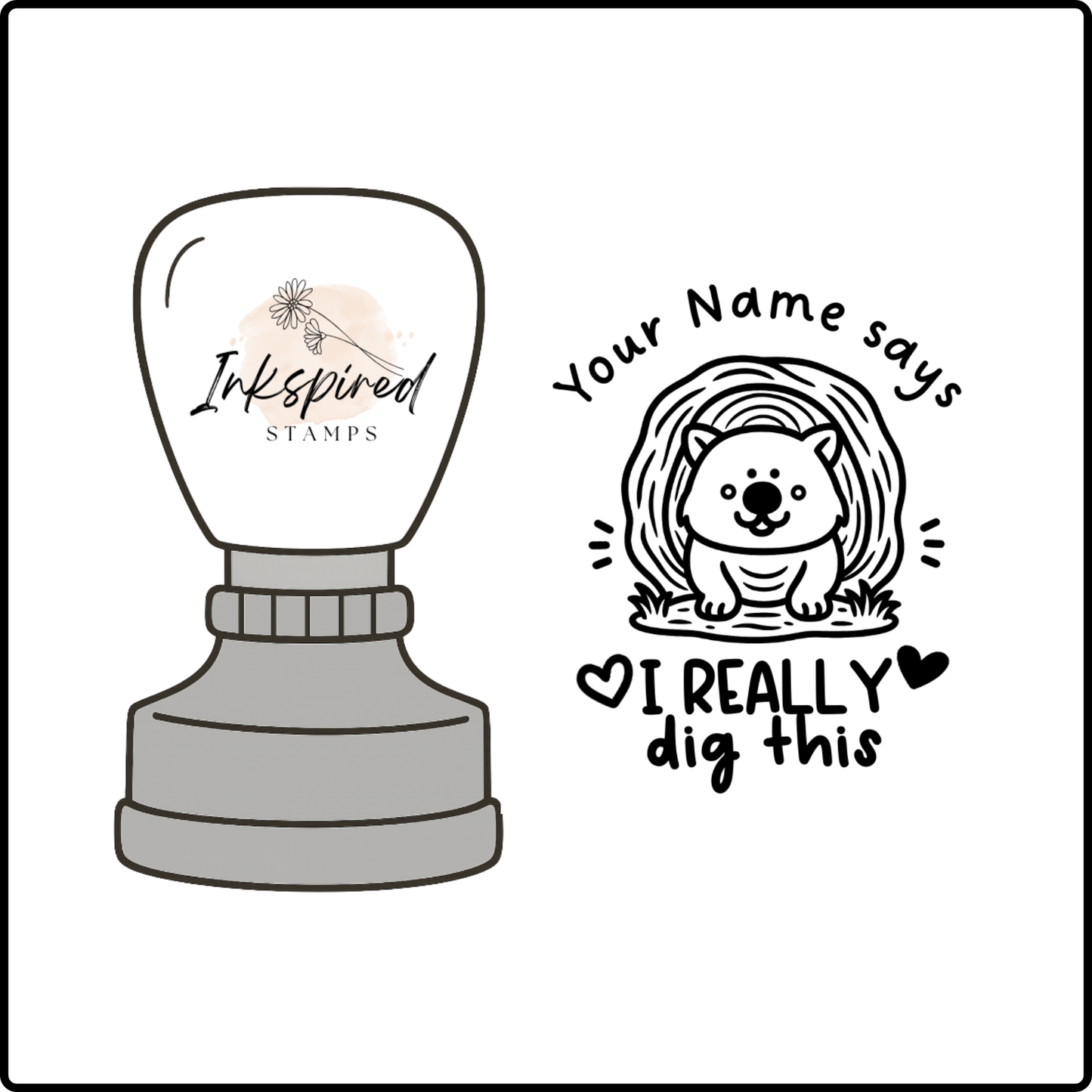 I Really Dig This Personalised Stamp