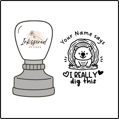 I Really Dig This Personalised Stamp