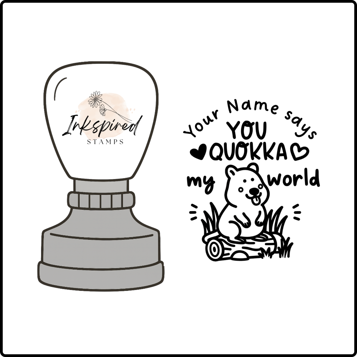 You Quokka My World Personalised Stamp
