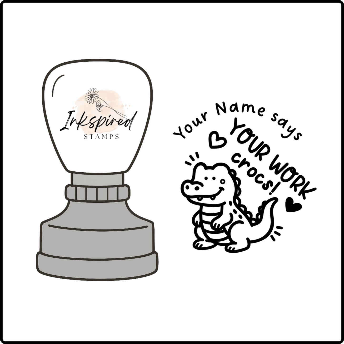 Your Work Crocs Personalised Stamp