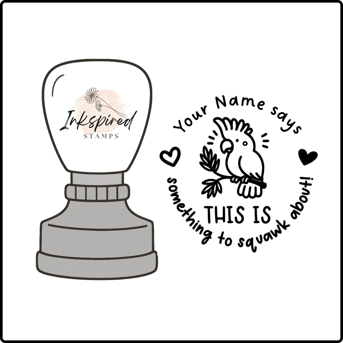 This Is Something To Squawk About Personalised Stamp