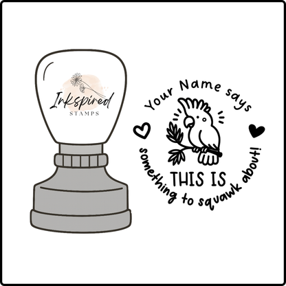 This Is Something To Squawk About Personalised Stamp