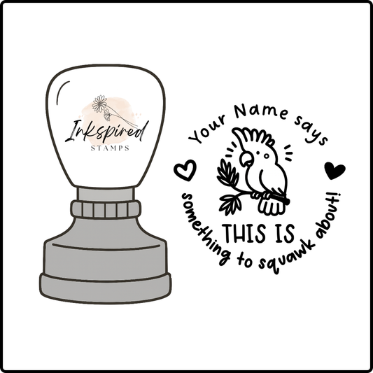 This Is Something To Squawk About Personalised Stamp