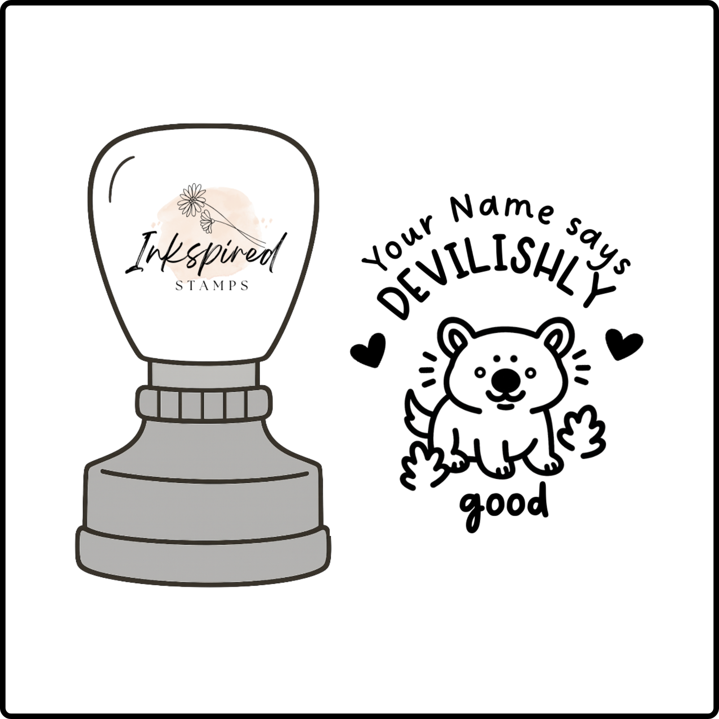 Devilishly Good Personalised Stamp