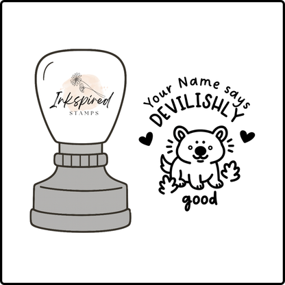 Devilishly Good Personalised Stamp