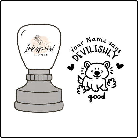 Devilishly Good Personalised Stamp