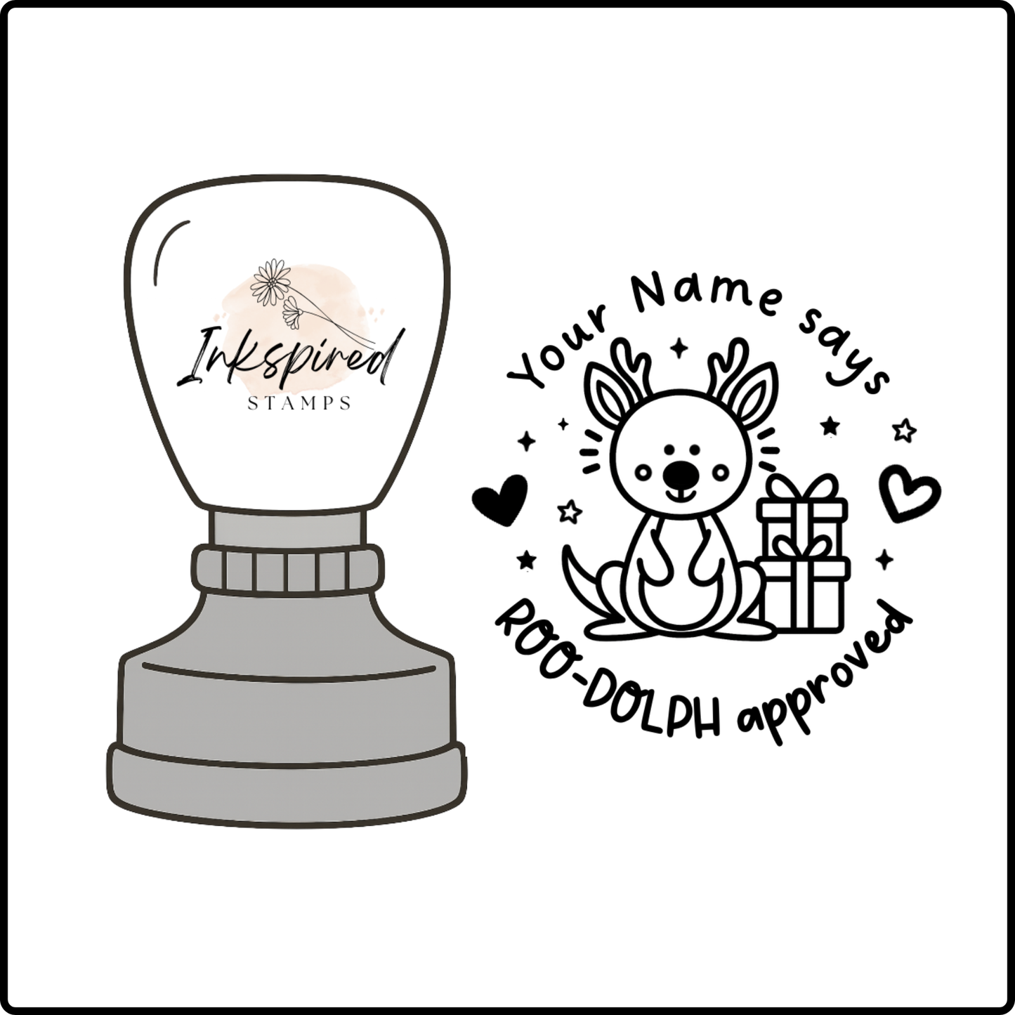 Roo-dolph Approved Personalised Stamp