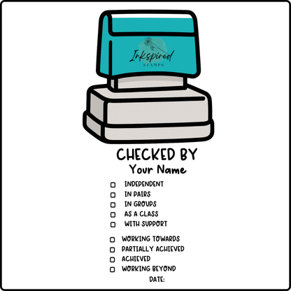 Checked By and Completed in Checklist Stamp