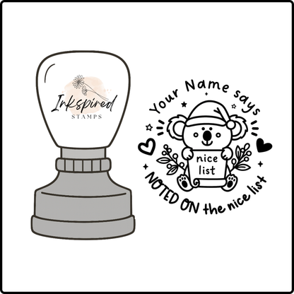 Noted On The Nice List Personalised Stamp