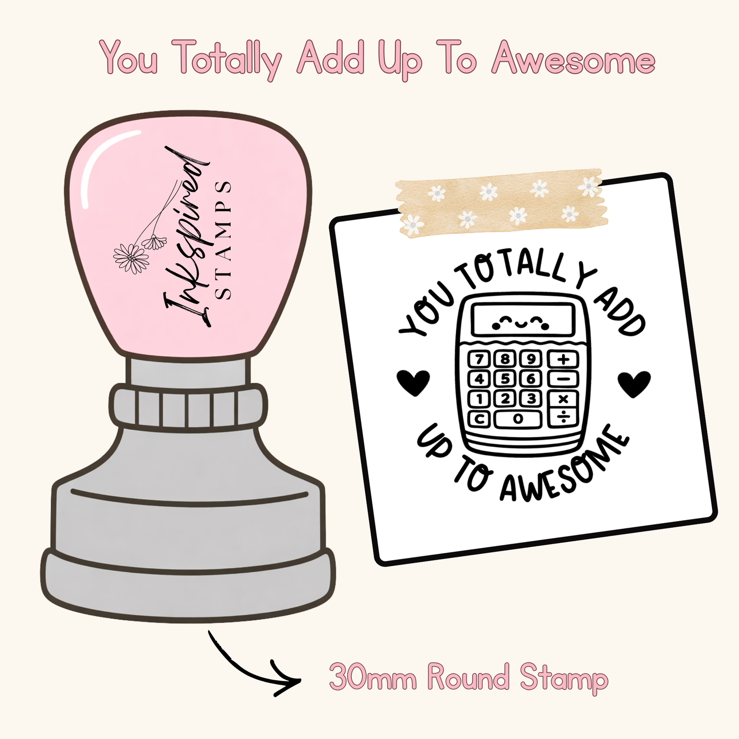 You Totally Add Up to Awesome Stamp