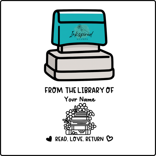 From the Library of Your Name Personalised Stamp