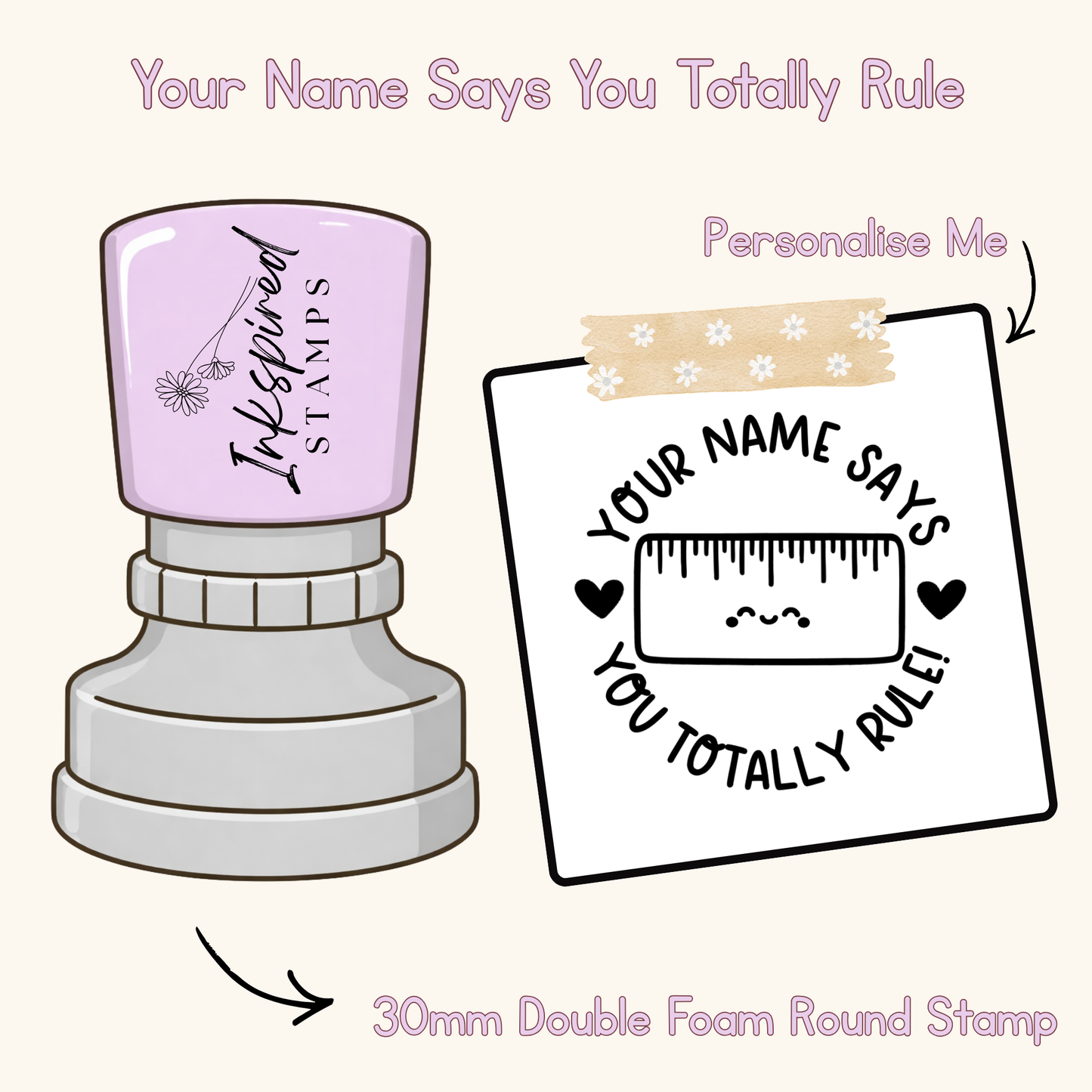 Your Name Says You Totally Rule Personalised Stamp