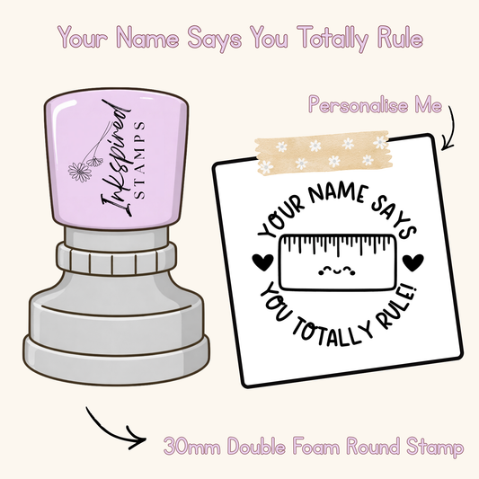 Your Name Says You Totally Rule Personalised Stamp