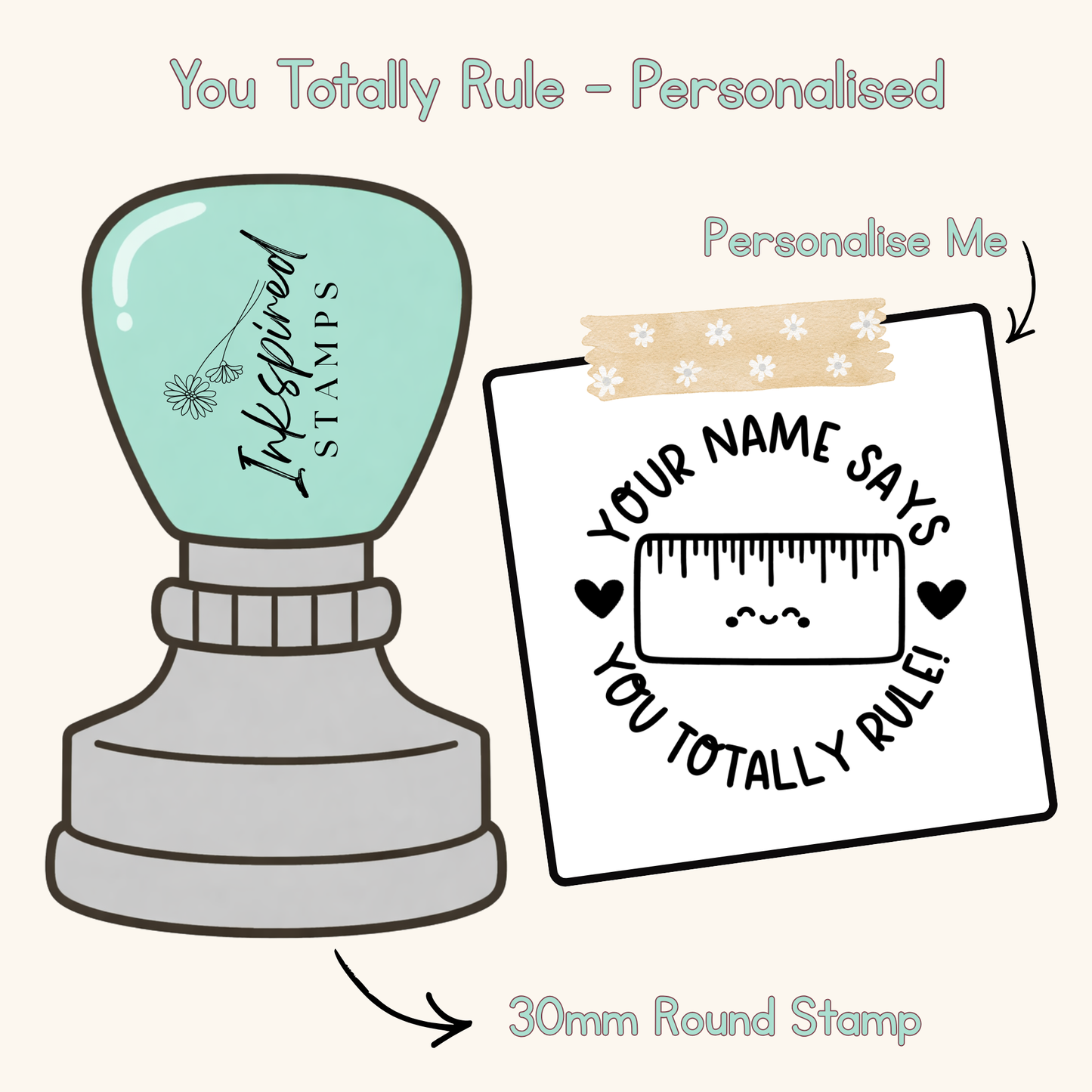 You Totally Rule Personalised Stamp