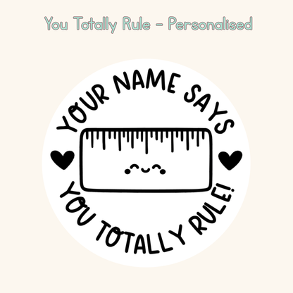 You Totally Rule Personalised Stamp