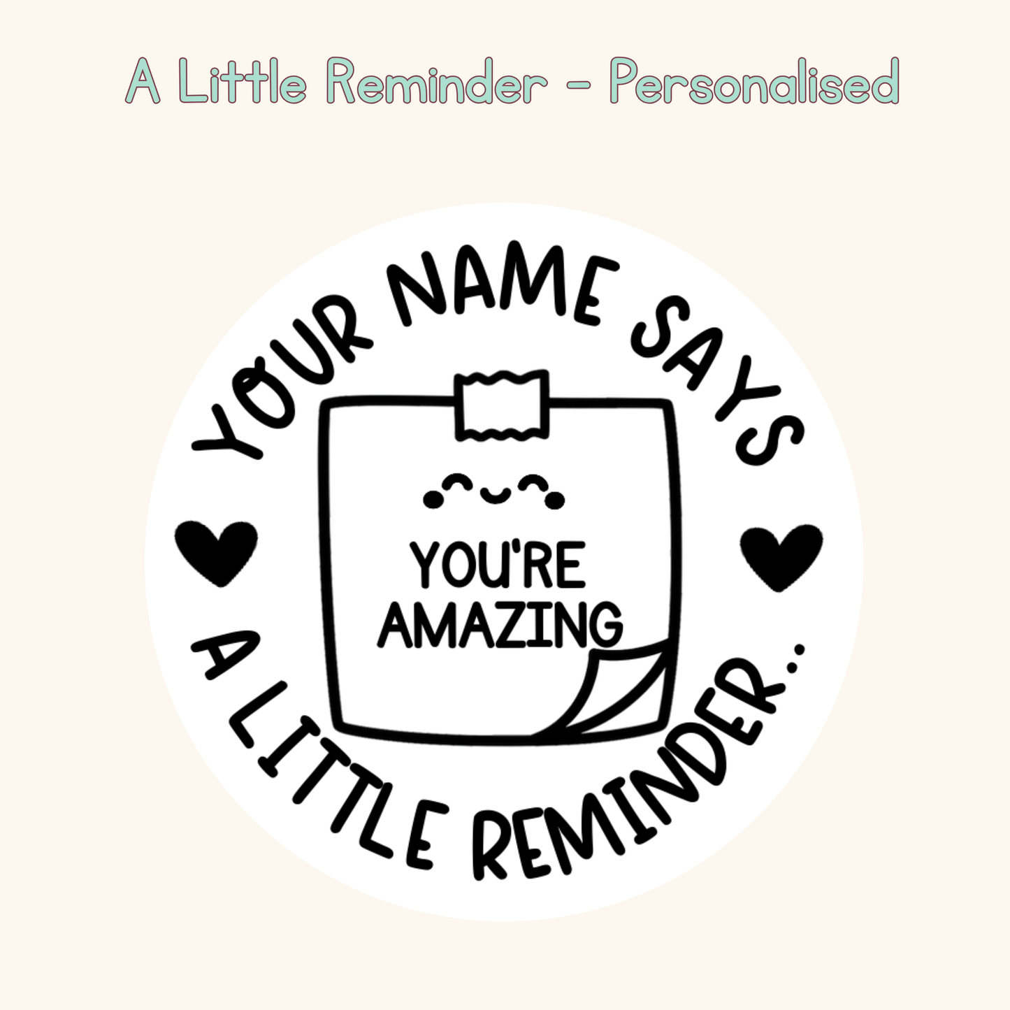 A Little Reminder Personalised Stamp