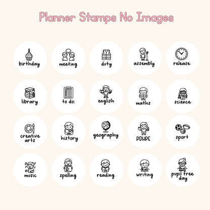 Planner Stamps with Images