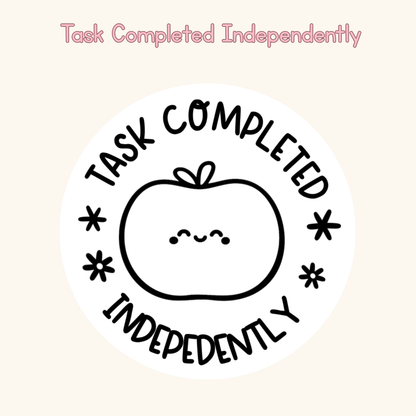 Task Completed Independently Stamp