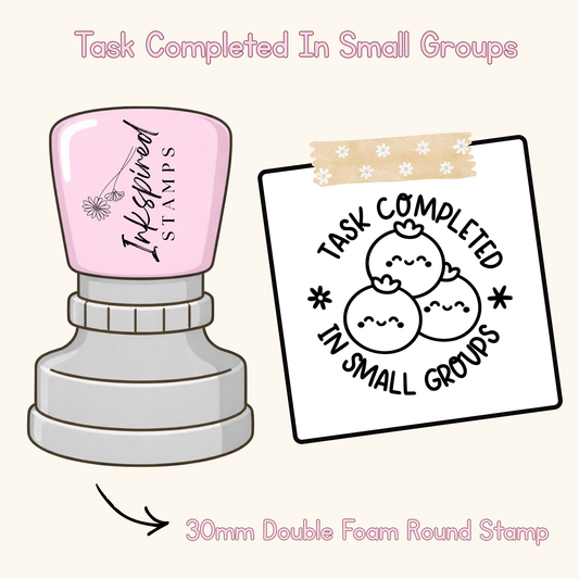 Task Completed In Small Groups Stamp