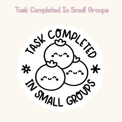 Task Completed In Small Groups Stamp