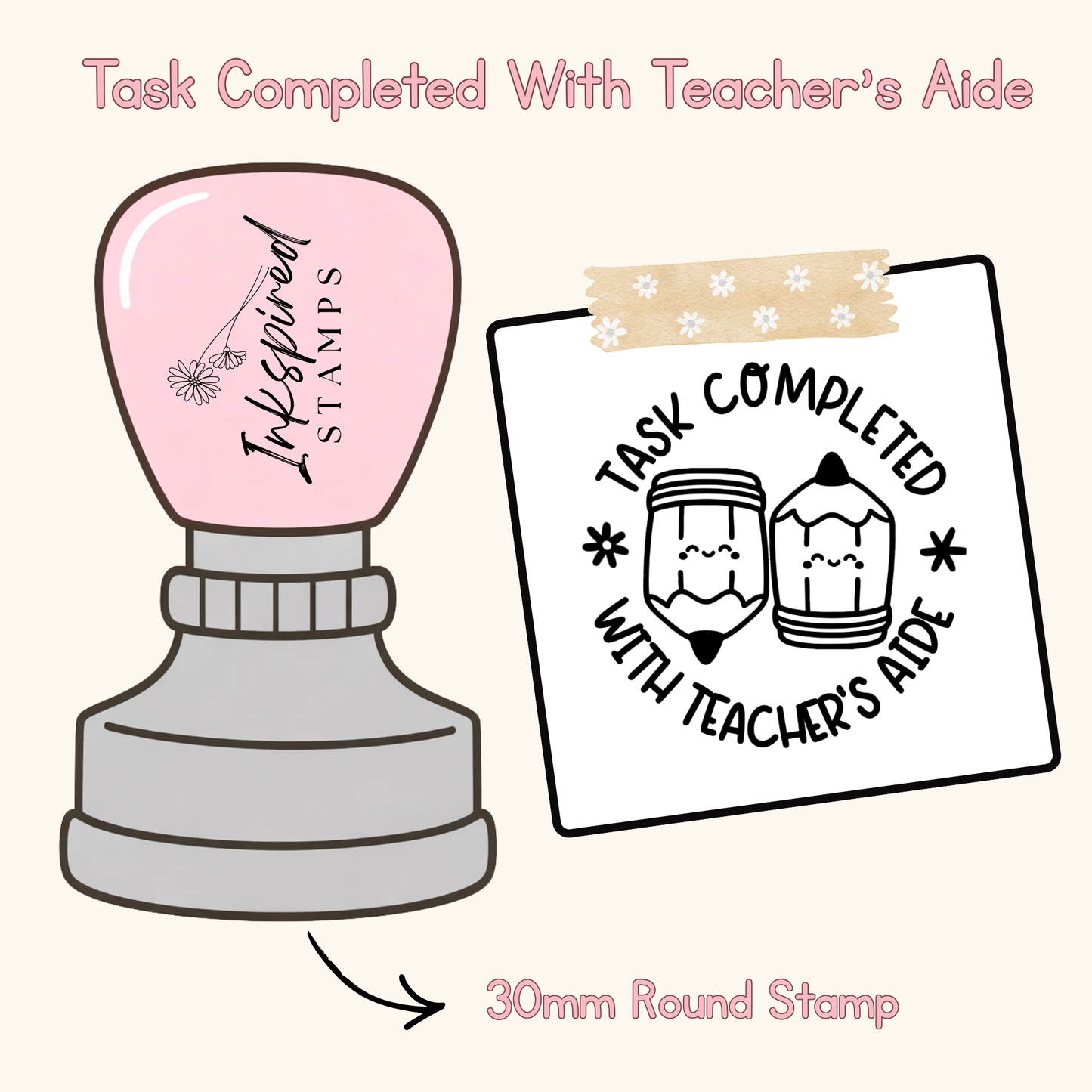 Task Completed With Teacher's Aide Stamp
