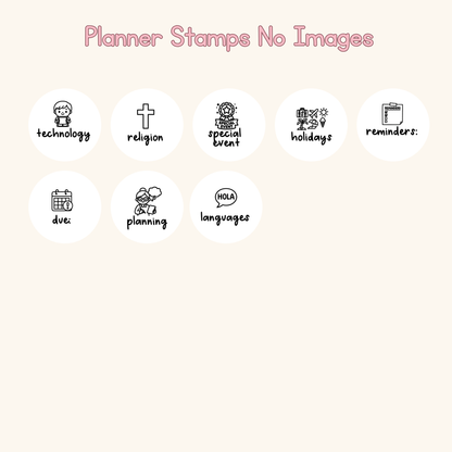 Planner Stamps with Images