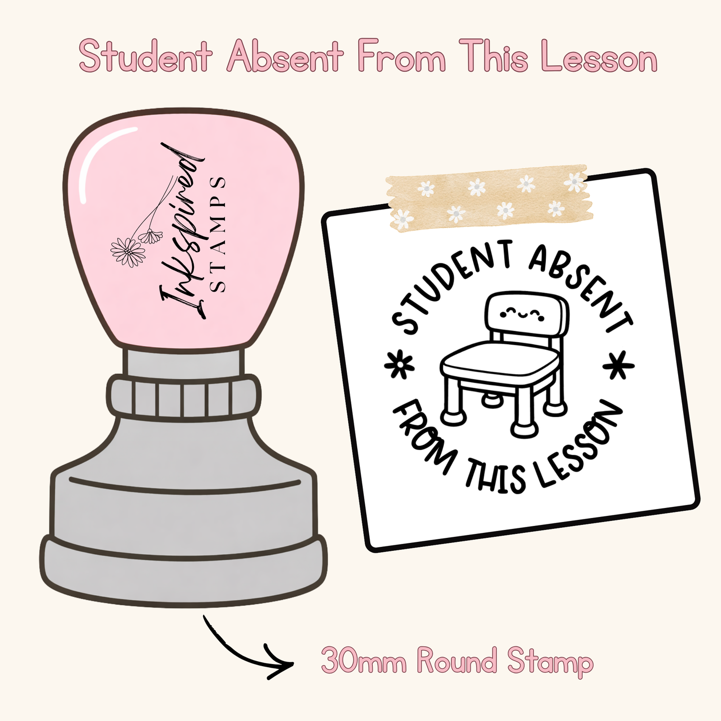Student Absent From This Lesson Stamp