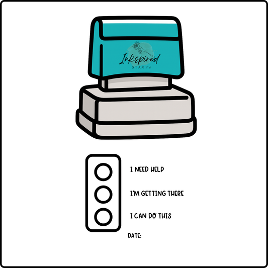 Traffic Lights With Text Stamp