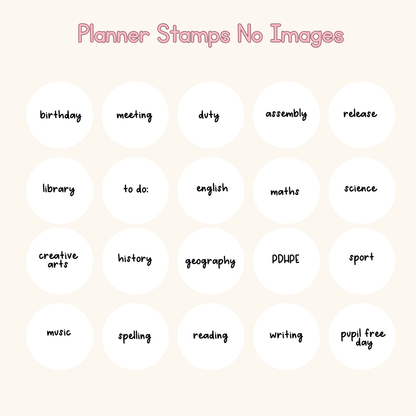 Planner Stamps No Images