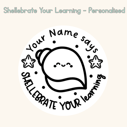 Shellebrate Your Learning Personalised Stamp