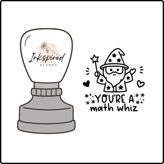 You're a Math Whiz Stamp