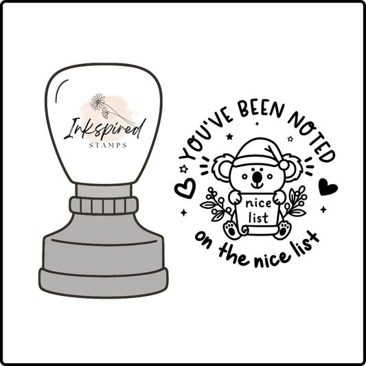 You've Been Noted On the Nice List Stamp