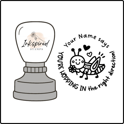 You're Hopping in the Right Direction Personalised Stamp