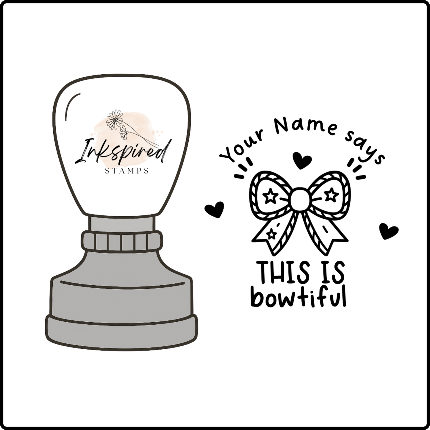 This is Bowtiful Personalised Stamp