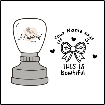 This is Bowtiful Personalised Stamp
