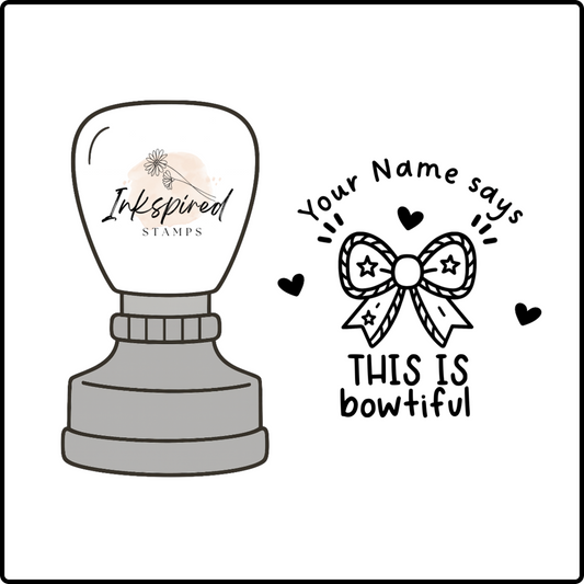 This is Bowtiful Personalised Stamp