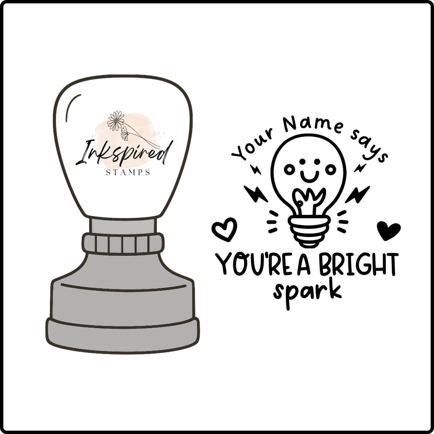 You're a Bright Spark Personalised Stamp