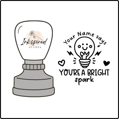 You're a Bright Spark Personalised Stamp
